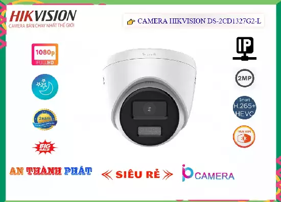 Lắp đặt camera tân phú DS-2CD1327G2-L Camera Hikvision Sắt Nét ❇