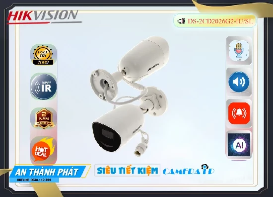 Lắp đặt camera tân phú Camera Hikvision DS-2CD2026G2-IU/SL