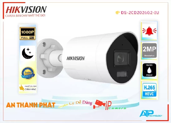 Lắp đặt camera tân phú Camera Hikvision DS-2CD2026G2-IU