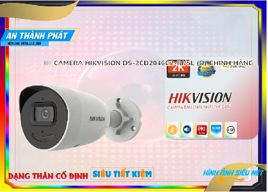 Lắp đặt camera tân phú Camera DS-2CD2046G2-IU/SL(D)  Hikvision