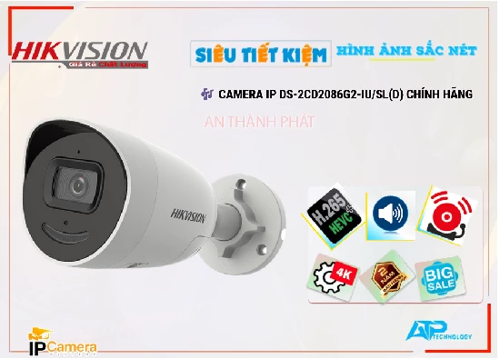 Lắp đặt camera tân phú Camera DS-2CD2086G2-IU/SL(D)  Hikvision