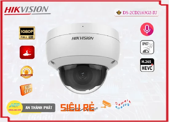 Lắp đặt camera tân phú DS-2CD2163G2-IU Camera  Hikvision Giá rẻ