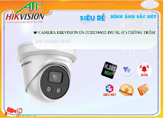 Lắp đặt camera tân phú ✅ DS-2CD2346G2-ISU/SL(C) Camera An Ninh Thiết kế Đẹp