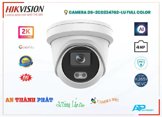 Lắp đặt camera tân phú ☑ Camera DS-2CD2347G2-LU  Hikvision