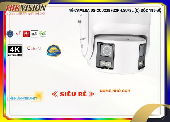 Lắp đặt camera tân phú Camera An Ninh  Hikvision DS-2CD2387G2P-LSU/SL(C) Thiết kế Đẹp