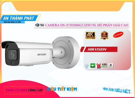 Lắp đặt camera tân phú Camera Hikvision DS-2CD2686G2-IZSU/SL Mẫu Đẹp