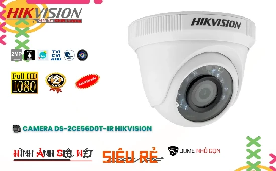 Lắp đặt camera tân phú Camera DS-2CE56D0T-IR  Hikvision Sắc Nét