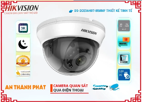 Lắp đặt camera tân phú Camera  Hikvision Giá rẻ DS-2CE56H0T-IRMMF