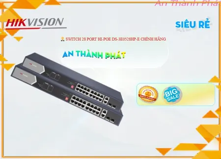 Lắp đặt camera tân phú Switch 24 port DS-3E0528HP-E Hikvision