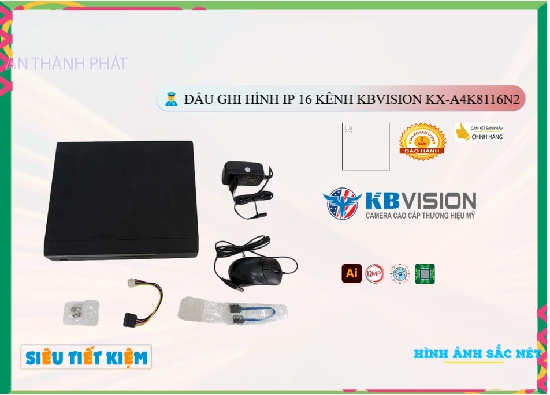 Lắp đặt camera tân phú Đầu Ghi Camera KX-A4K8116N2  KBvision Công Nghệ Mới