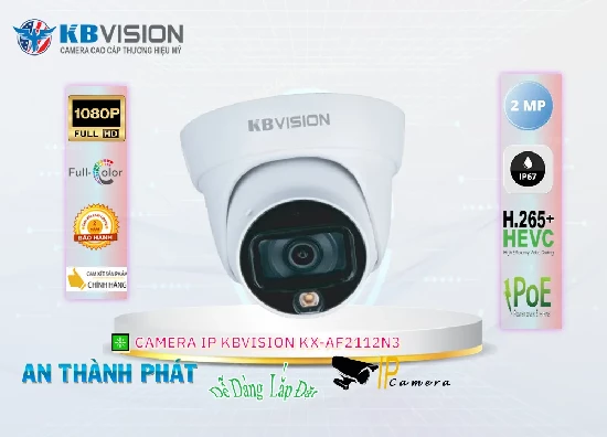 Lắp đặt camera tân phú Camera IP Full Color Kbvision KX-AF2112N3