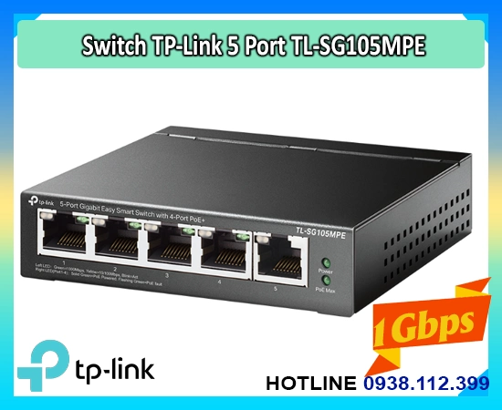 Lắp đặt camera Switch 5 cổng TL-SG105MPE