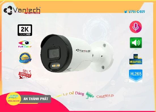 Lắp đặt camera tân phú VPH-C409 Camera Giá rẻ  VanTech