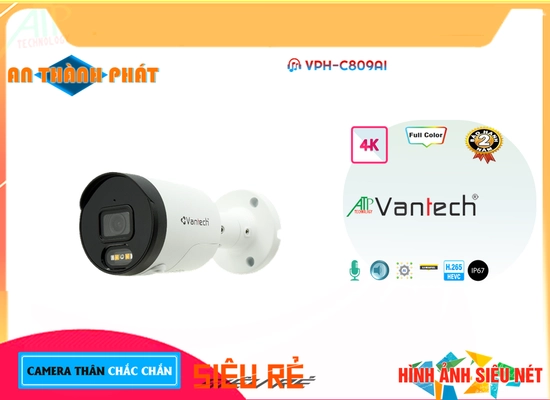 Lắp đặt camera tân phú Camera VanTech Thiết kế Đẹp Công Nghệ IP VPH-C809AI ✲ 