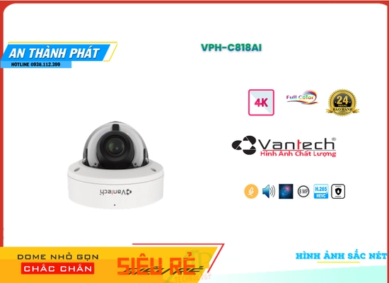 Lắp đặt camera tân phú VPH-C818AI Camera HD IP VanTech