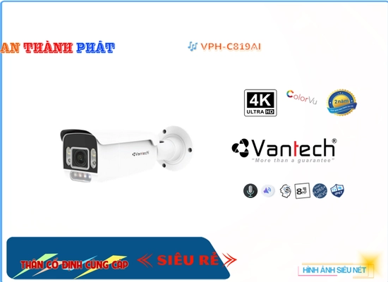Lắp đặt camera tân phú VPH-C819AI Camera VanTech
