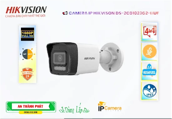 Lắp đặt camera tân phú DS-2CD1023G2-LIUF Camera  Hikvision Giá rẻ