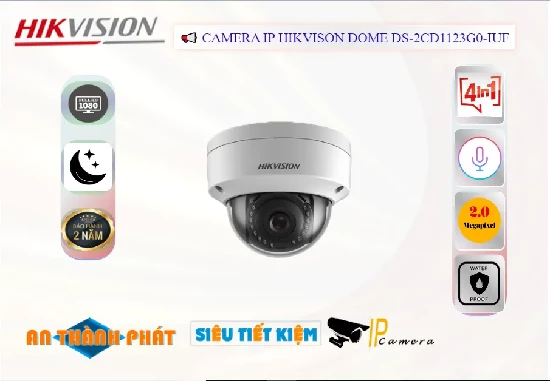 Lắp đặt camera tân phú DS-2CD1123G0-IUF Camera  Hikvision Thiết kế Đẹp