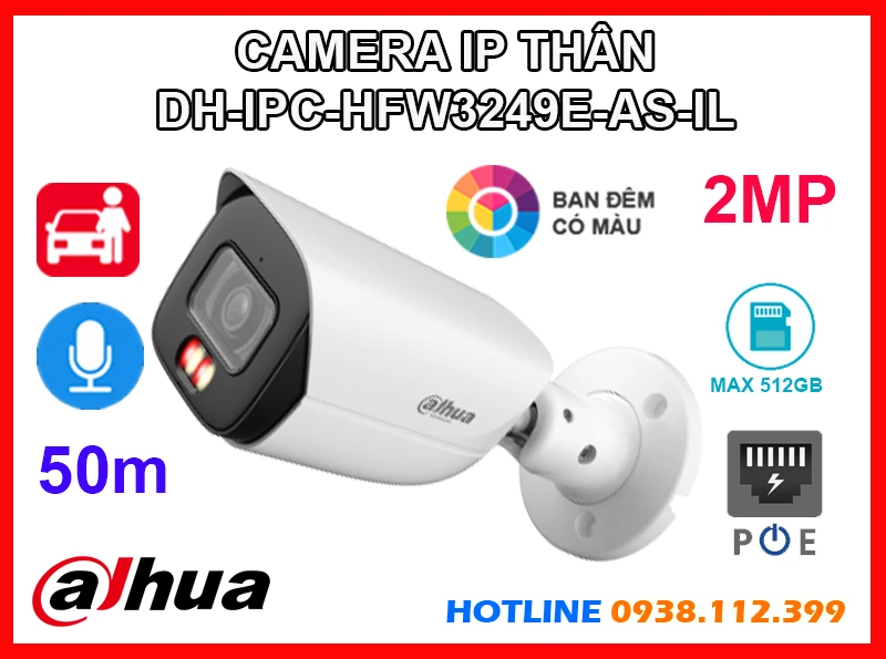 Camera DH-IPC-HFW3249E-AS-IL Dahua (2MP), camera quan sát DH-IPC-HFW3249E-AS-IL, camera ghi âm DH-IPC-HFW3249E-AS-IL, camera dahua DH-IPC-HFW3249E-AS-IL, lắp đặt camera DH-IPC-HFW3249E-AS-IL, lắp camera DH-IPC-HFW3249E-AS-IL giá rẻ, camera thân DH-IPC-HFW3249E-AS-IL,