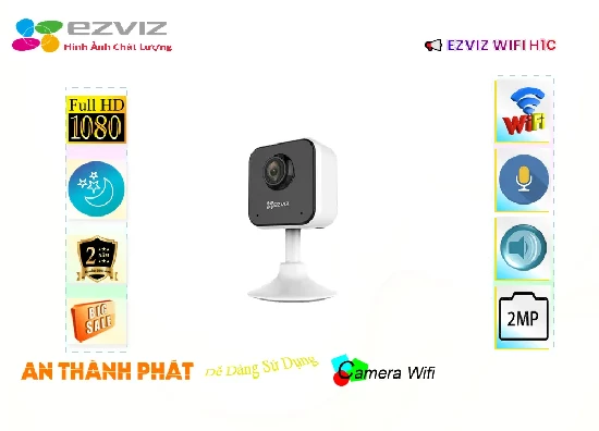 Lắp đặt camera tân phú Camera  Wifi Ezviz CS-H1c-R100-1G2WF Mẫu Đẹp