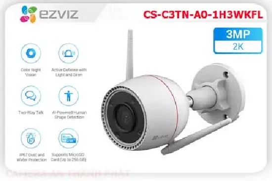 Lắp đặt camera tân phú Camera  Wifi Ezviz Thiết kế Đẹp CS-C3TN-A0-1H3WKFL