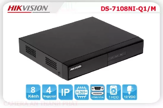 Lắp đặt camera tân phú Đầu ghi  Hikvision DS-7108NI-Q1/M Thiết kế Đẹp