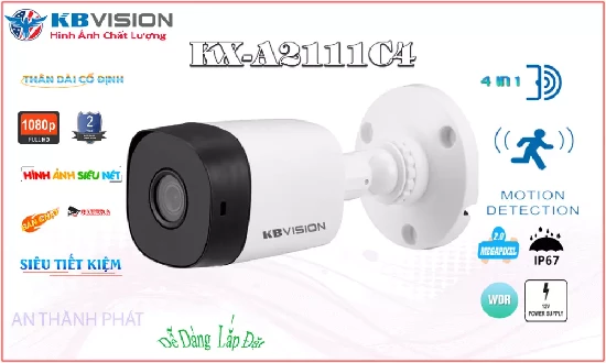 Lắp đặt camera tân phú KX-A2111C4 Camera  KBvision Sắt Nét ✨
