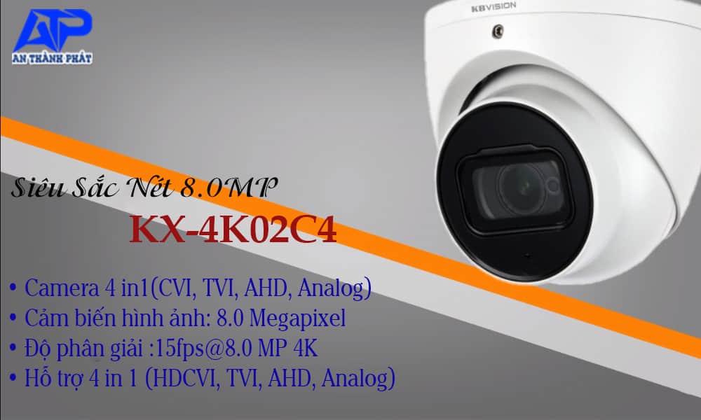Camera KX-4K02C4 Siêu Sắc Nét 8.0MP