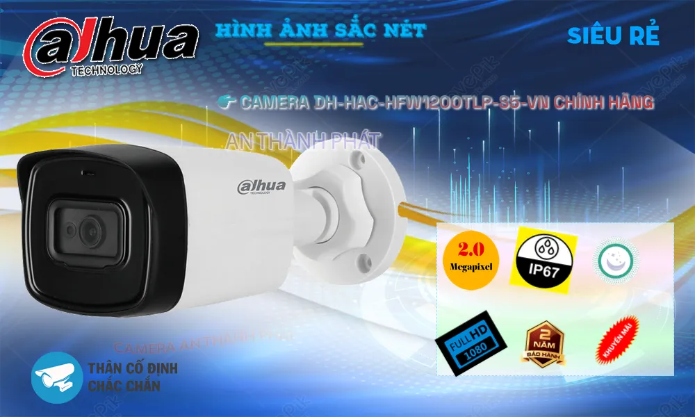 ✽  Camera DH-HAC-HFW1200TLP-S5-VN  Dahua