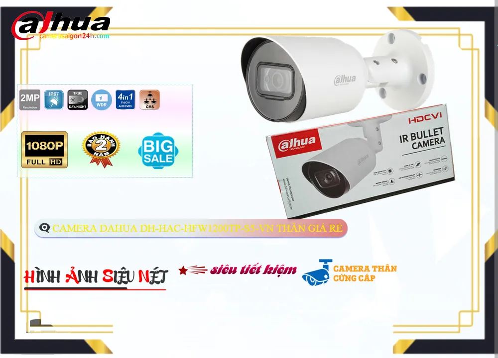 Camera Dahua DH-HAC-HFW1200TP-S5-VN,Giá DH-HAC-HFW1200TP-S5-VN,DH-HAC-HFW1200TP-S5-VN Giá Khuyến Mãi,bán