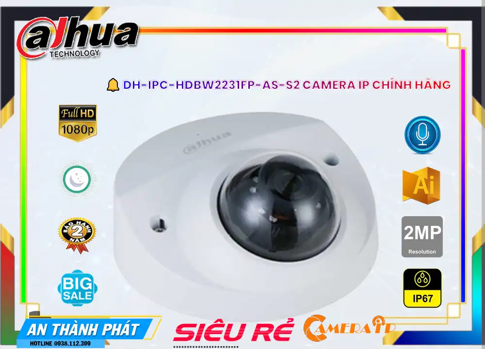 DH-IPC-HDBW2231FP-AS-S2 Camera An Ninh Dahua,thông số DH-IPC-HDBW2231FP-AS-S2,DH IPC HDBW2231FP AS S2,Chất Lượng