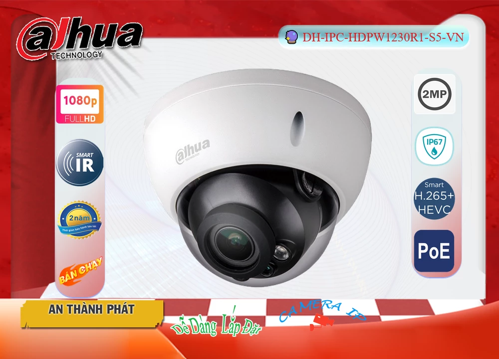 Camera Dahua DH-IPC-HDPW1230R1-S5-VN,thông số DH-IPC-HDPW1230R1-S5-VN,DH IPC HDPW1230R1 S5 VN,Chất Lượng