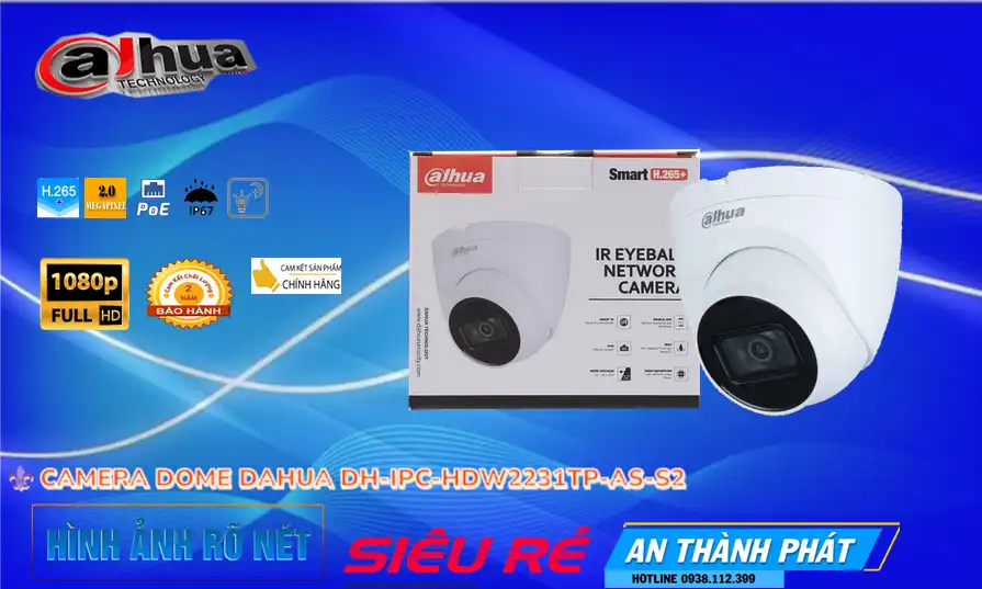 DH-IPC-HDW2231TP-AS-S2 sắc nét Dahua ➠ DH-IPC-HDW2231TP-AS-S2 sắc nét Dahua ➠
