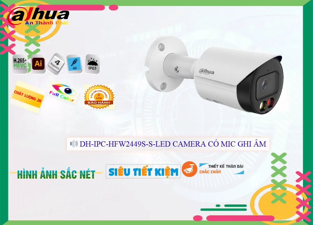 Camera DH-IPC-HDW2449T-S-LED Dahua Sắc Nét,thông số DH-IPC-HDW2449T-S-LED,DH-IPC-HDW2449T-S-LED Giá rẻ,DH IPC HDW2449T