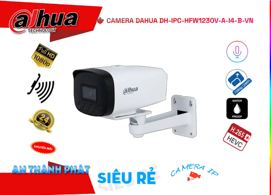 Camera Dahua DH-IPC-HFW1230V-A-I4-B-VN,Giá DH-IPC-HFW1230V-A-I4-B-VN,phân phối