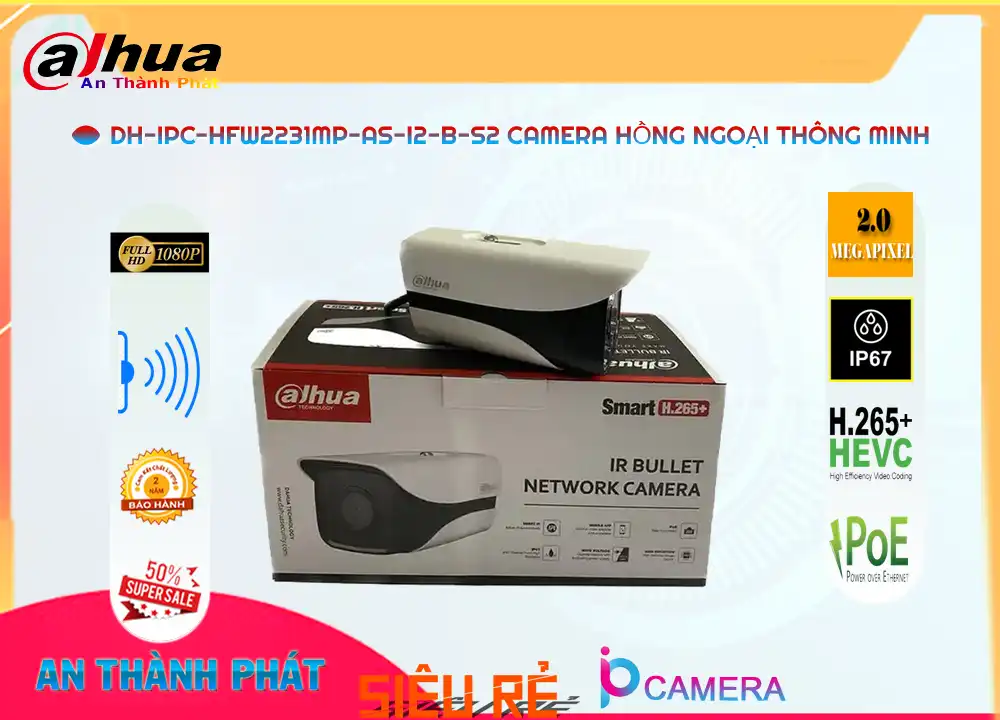 DH-IPC-HFW2231MP-AS-I2-B-S2 sắc nét Dahua