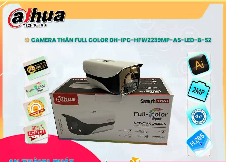DH-IPC-HFW2239MP-AS-LED-B-S2 sắc nét Dahua