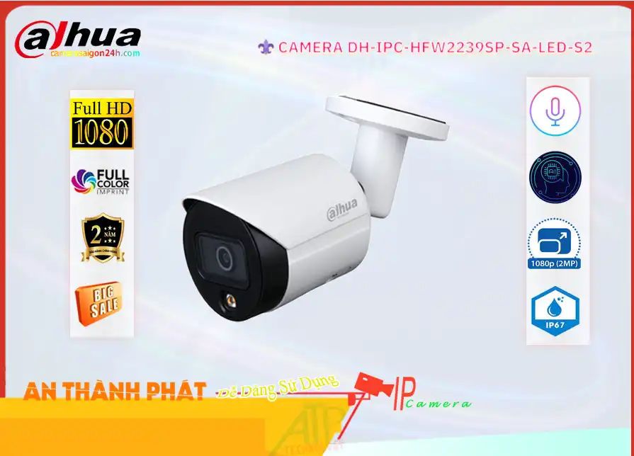 DH-IPC-HFW2239SP-SA-LED-S2 sắc nét Dahua ➠