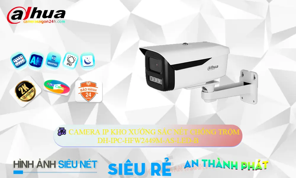 Camera Dahua DH-IPC-HFW2449M-AS-LED-B,DH IPC HFW2449M AS LED B,Giá Bán