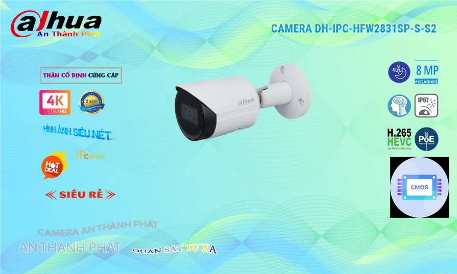 DH-IPC-HFW2831SP-S-S2 sắc nét Dahua DH-IPC-HFW2831SP-S-S2 sắc nét Dahua