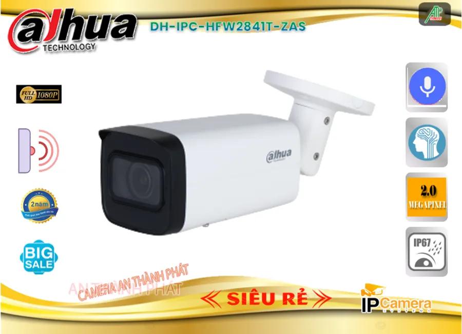 Camera IP Dahua Thân DH-IPC-HFW2841T-ZAS,DH-IPC-HFW2841T-ZAS Giá rẻ,DH-IPC-HFW2841T-ZAS Giá Thấp Nhất,Chất Lượng