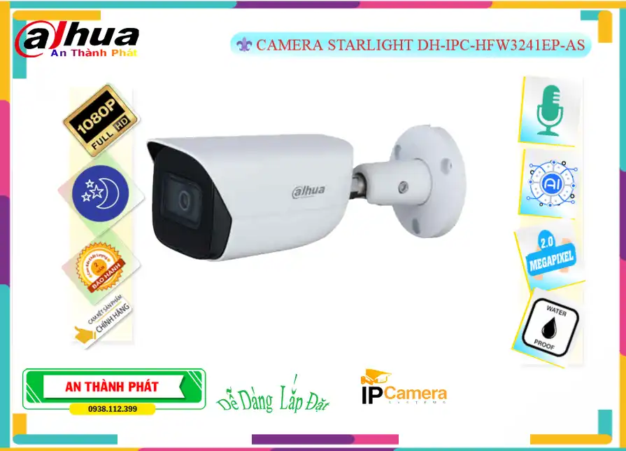 Camera dahua DH-IPC-HFW3241EP-AS,thông số DH-IPC-HFW3241EP-AS,DH IPC HFW3241EP AS,Chất Lượng