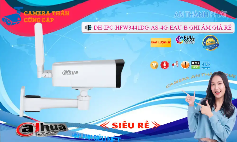 DH-IPC-HFW3441DG-AS-4G-EAU-B Camera  Dahua