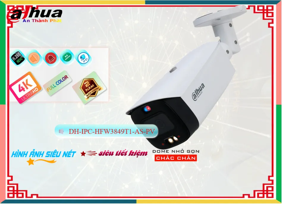 Camera Dahua DH-IPC-HFW3849T1-AS-PV,Giá DH-IPC-HFW3849T1-AS-PV,phân phối