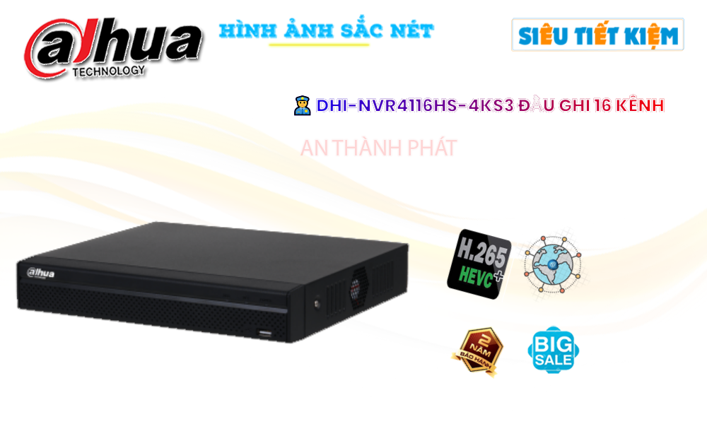 Đầu Ghi DHI-NVR4116HS-4KS3 Công Nghệ Mới
