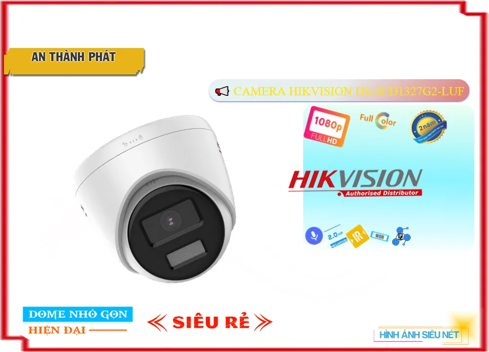 Camera Hikvision DS-2CD1327G2-LUF,thông số DS-2CD1327G2-LUF,DS-2CD1327G2-LUF Giá rẻ,DS 2CD1327G2 LUF,Chất Lượng