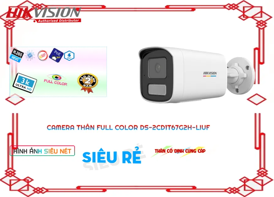 Camera Hikvision DS-2CD1T67G2H-LIUF Camera Hikvision DS-2CD1T67G2H-LIUF