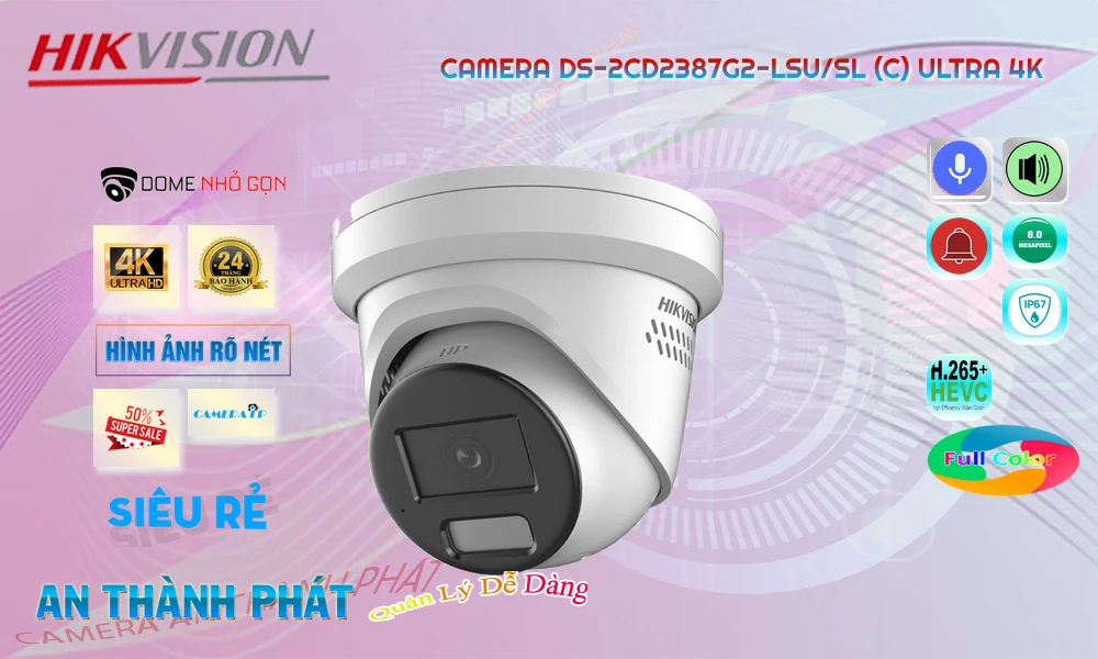 DS-2CD2387G2-LSU/SL(C) Camera Thiết kế Đẹp  Hikvision