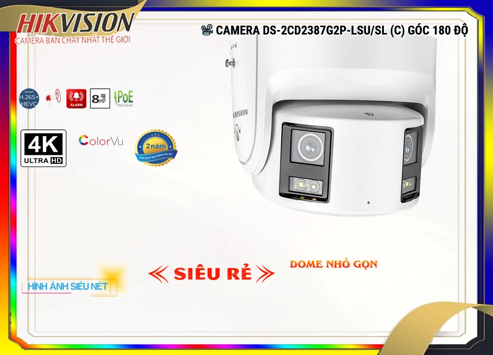 Camera Hikvision DS-2CD2387G2P-LSU/SL(C),DS-2CD2387G2P-LSU/SL(C) Giá rẻ,DS 2CD2387G2P LSU/SL(C),Chất Lượng