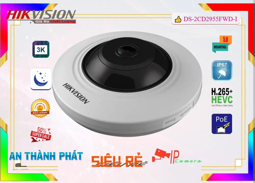 Camera Hikvision DS-2CD2955FWD-I,DS-2CD2955FWD-I Giá rẻ,DS 2CD2955FWD I,Chất Lượng DS-2CD2955FWD-I,thông số